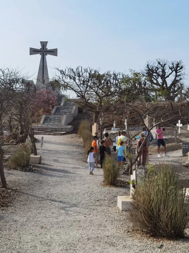 White cross on Fadiouth island