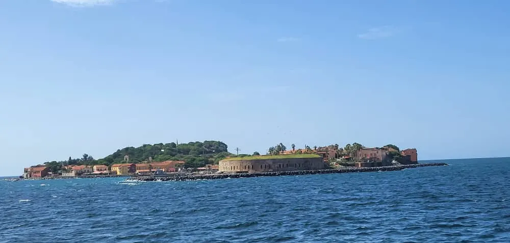 Gorée Island seen from the sea