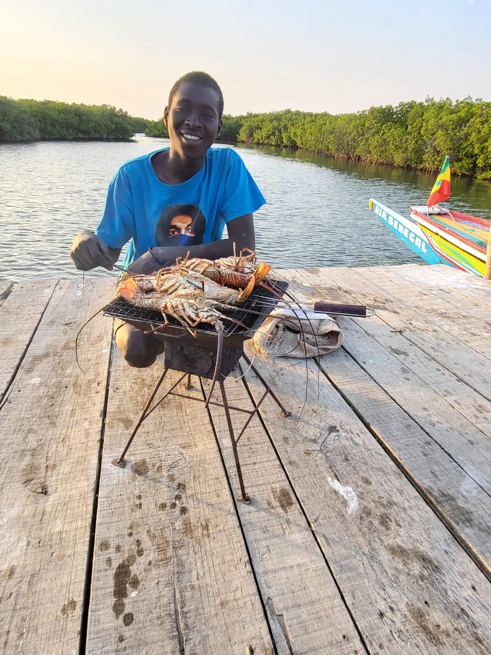 Plateau de langoustes et fruits de mer grillés